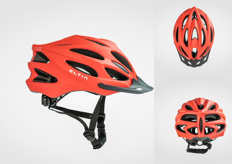 CASCO BICICLETA ELTIN RADD ROJO MATE 55-58